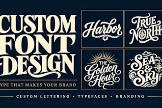 design custom font, typeface, or typography for your brand or project