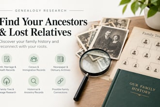 do genealogy research to find your ancestors and lost relatives