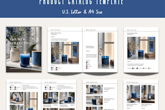 design a product catalogue booklet for your complete product line
