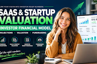 do saas valuation and startup valuation financials for investor pitch deck 48hrs