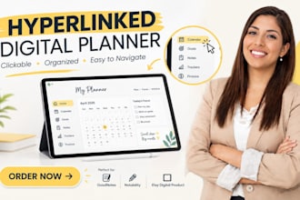 create a hyperlinked digital planner for goodnotes and etsy