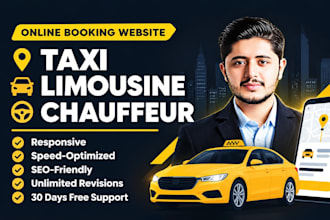 design a taxi, limousine or chauffeur website with online booking