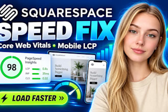 fix squarespace page speed, core web vitals, mobile lcp, google pagespeed
