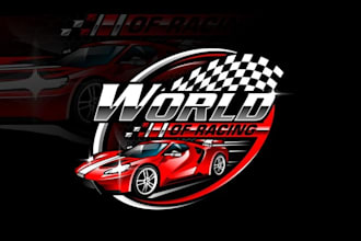 make an exciting racing logo for virtual racing centers