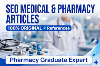 write seo medical pharmacy healthcare articles