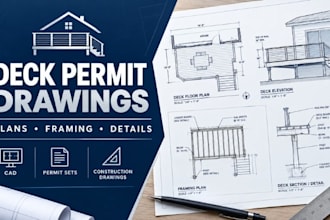 do deck permit drawings and construction plans for building approval