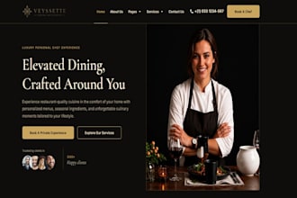 design redesign squarespace private chef holiday dinner booking website