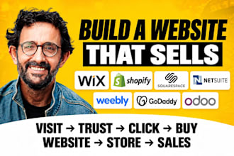 develop wix shopify squarespace netsuite weebly godaddy website builder odoo
