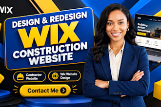 design wix construction website redesign wix contractor website