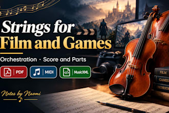 orchestrate your film or game score for strings, score and parts