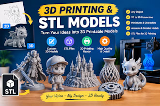 create custom 3d printable models and stl files