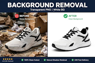 remove image background and deliver transparent png in 2 hours