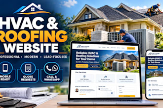 design a professional hvac roofing website for contractors and home service busi