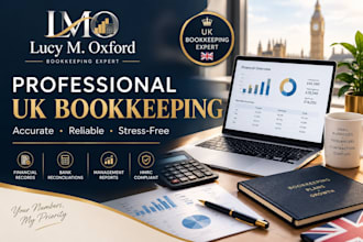 do bookkeeping accounting and quick books online for UK company
