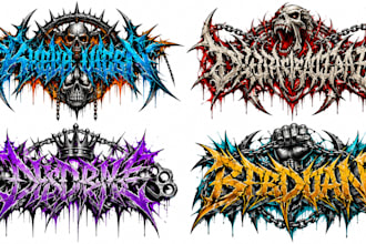 design doom metal, funeral doom, sludge stoner metal logo