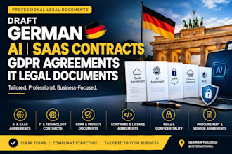 draft german ai saas contracts gdpr agreements IT legal documents
