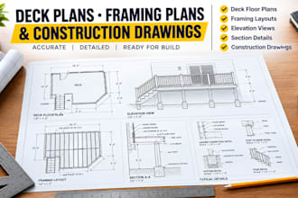 draw deck plans, framing plans, permit drawings and architectural drawings