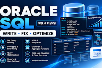 write fix and optimize oracle sql queries