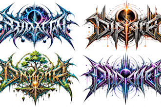 design progressive metal, djent, modern metal logo
