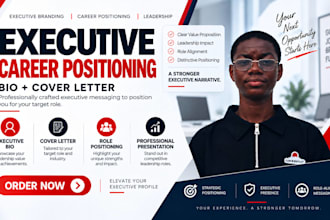 write a professional executive bio and tailored cover letter