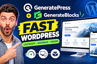 build a fast wordpress website with generatepress and generateblocks