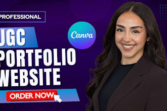 design a professional ugc portfolio canva website