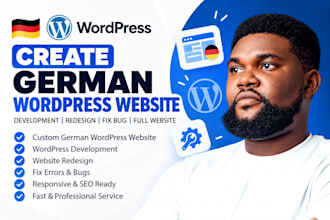 create german wordpress website wordpress development wordpress redesign fix bug