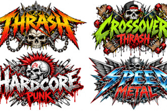 design thrash metal crossover thrash punk speed metal logo