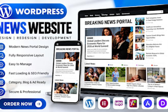 build wordpress news magazine website with ads, subscriptions and seo