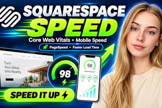speed up squarespace, core web vitals, mobile speed, page load time, pagespeed