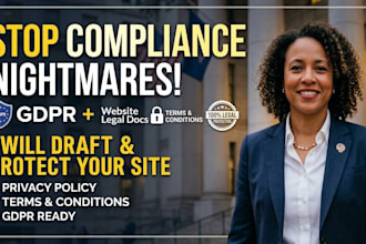 draft gdpr privacy policy, terms and conditions to protect website