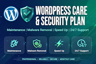 do wordpress website maintenance updates and security care plan