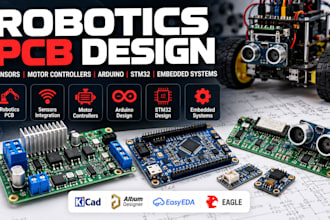 design robotics pcb, sensors, motor controllers, arduino, stm32, embedded system