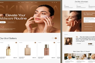 design skincare beauty website shopify store beauty store
