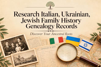 research italian, ukraine, jewish family history genealogy research records
