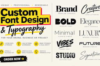 do font design typeface or typography, lettering, for your brand or project