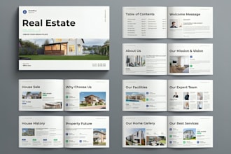 design real estate brochure, property flyer and listing brochure