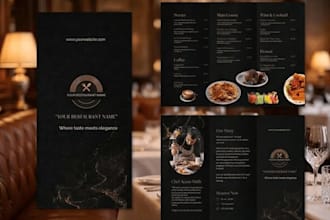 design a food product brochure for food promotion and marketing