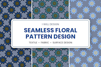 create seamless floral patterns for textile and surface design