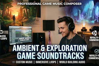 compose seamless ambient background loops for game exploration and visual novel