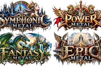 design symphonic metal, fantasy metal and epic metal logo