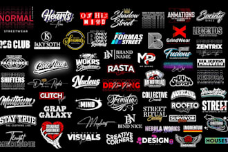 create a unique lettering logo for your brand or clothing line