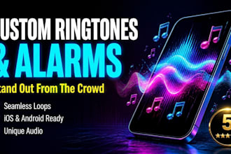 produce a custom ringtone, text alert, and alarm sound