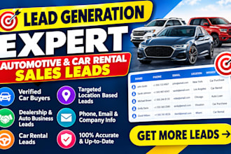 be lead generation expert for automotive automobile leads car rental sales leads