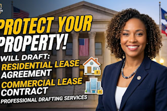 draft residential lease agreement, commercial contract to protect property