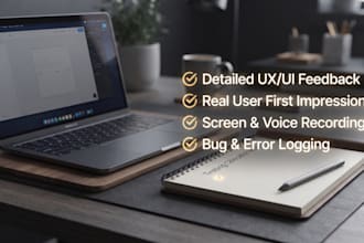 test your website or app and provide detailed user testing feedback