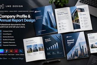 design company profile, annual report, business brochure and booklet
