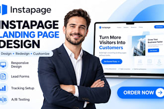 design, redesign, or build a high converting instapage landing page