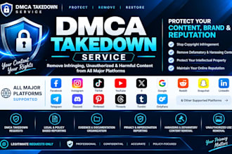 send dmca takedown notice to remove facebook tiktok instgram youtube under dmca