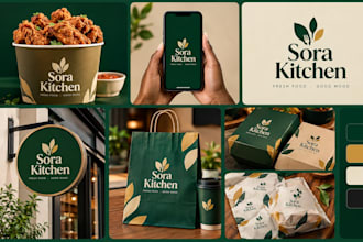 create restaurant branding, restaurant brand identity, product packaging design